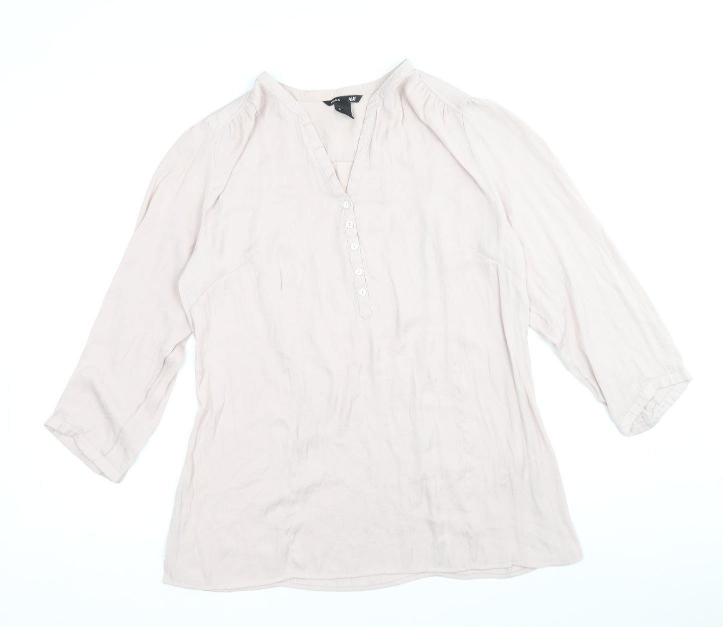Womens UK Size M H&M Pink Basic Blouse