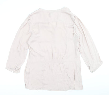 Womens UK Size M H&M Pink Basic Blouse
