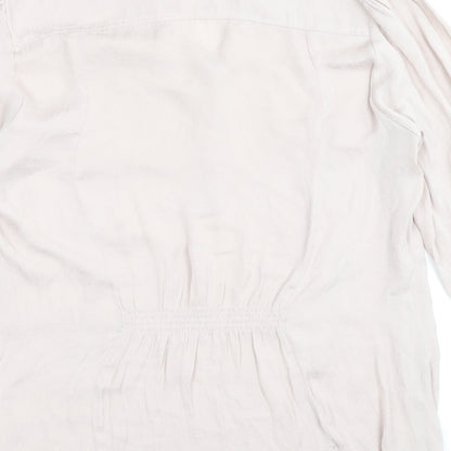 Womens UK Size M H&M Pink Basic Blouse