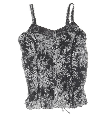 Womens UK Size 12 Soon Black Basic Tank