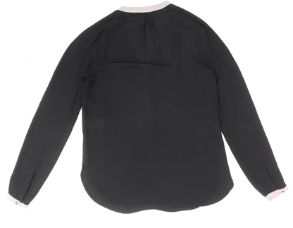 Womens UK Size 8 Warehouse Black Basic Blouse