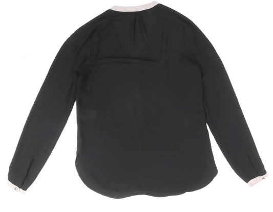 Womens UK Size 8 Warehouse Black Basic Blouse
