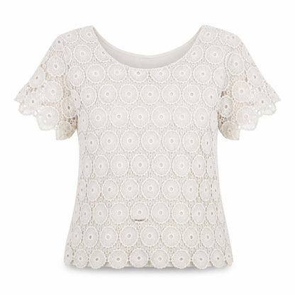 Womens UK Size M Planet Beige Basic T-Shirt
