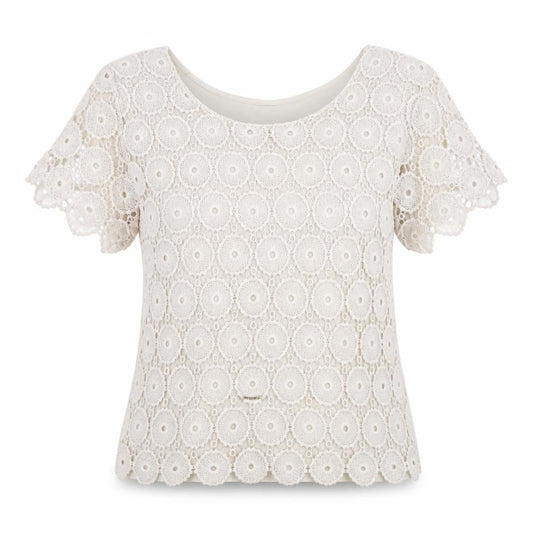 Womens UK Size M Planet Beige Basic T-Shirt