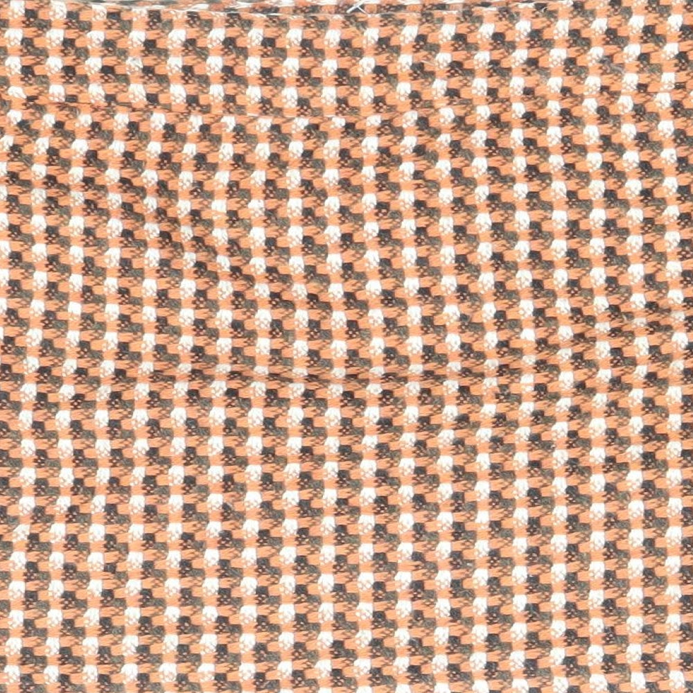 Divided by H&M Womens Orange Plaid Polyester Mini Skirt Size 10 Zip