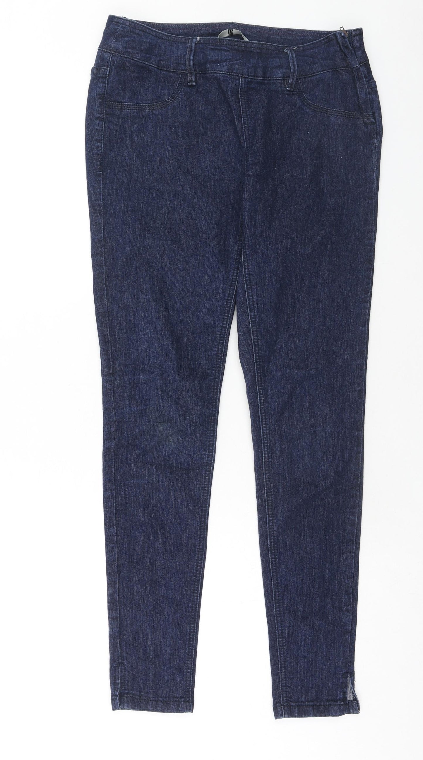 TU Womens Blue Cotton Skinny Jeans Size 10 L28 in Regular Zip