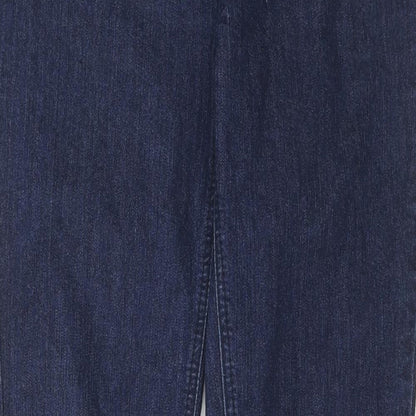 TU Womens Blue Cotton Skinny Jeans Size 10 L28 in Regular Zip