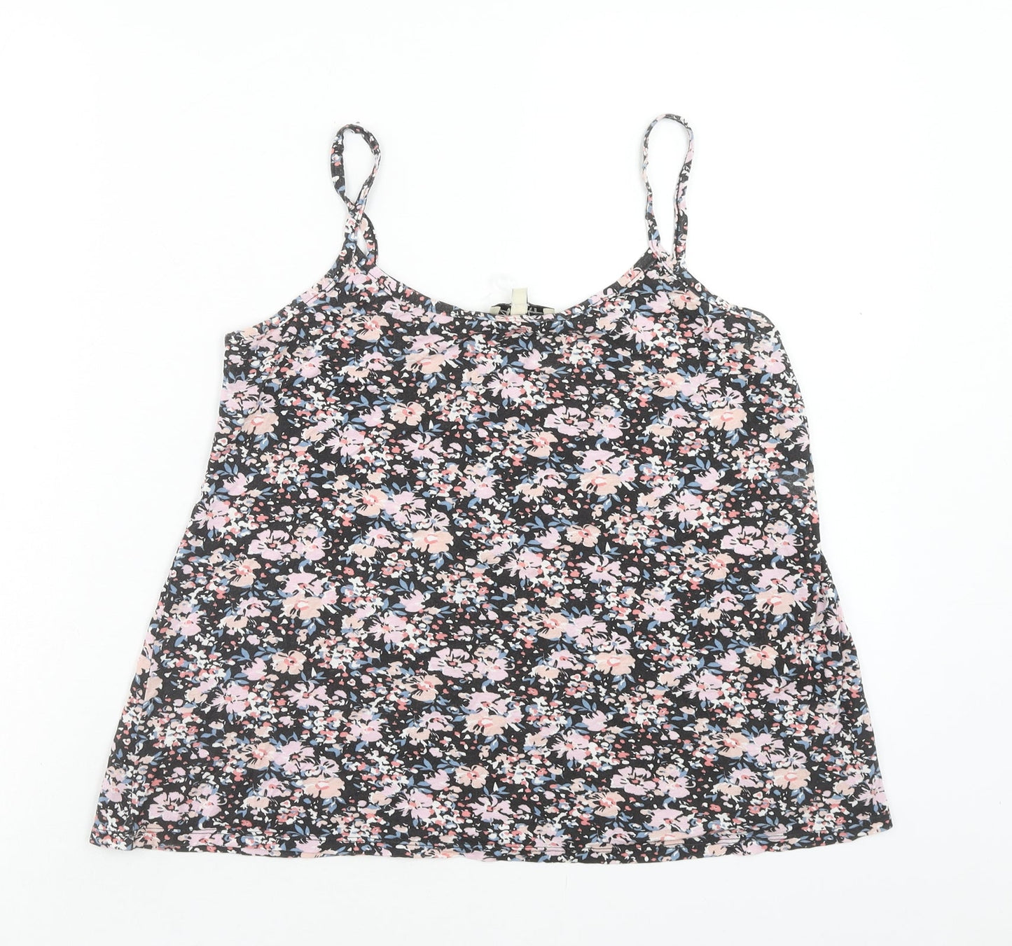 Papaya Womens Multicoloured Floral Viscose Basic Tank Size 8 Round Neck