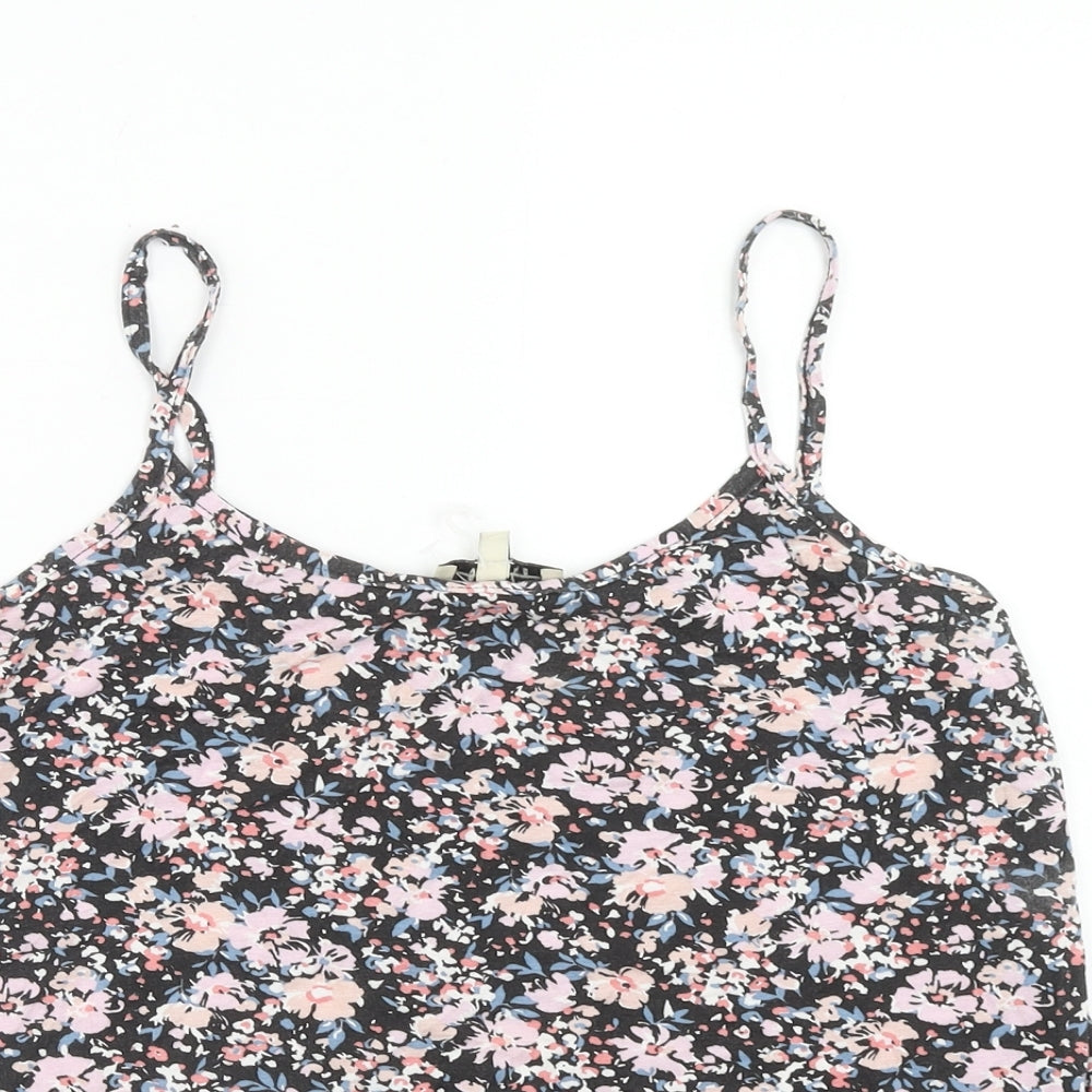 Papaya Womens Multicoloured Floral Viscose Basic Tank Size 8 Round Neck