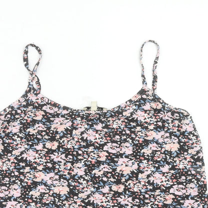 Papaya Womens Multicoloured Floral Viscose Basic Tank Size 8 Round Neck