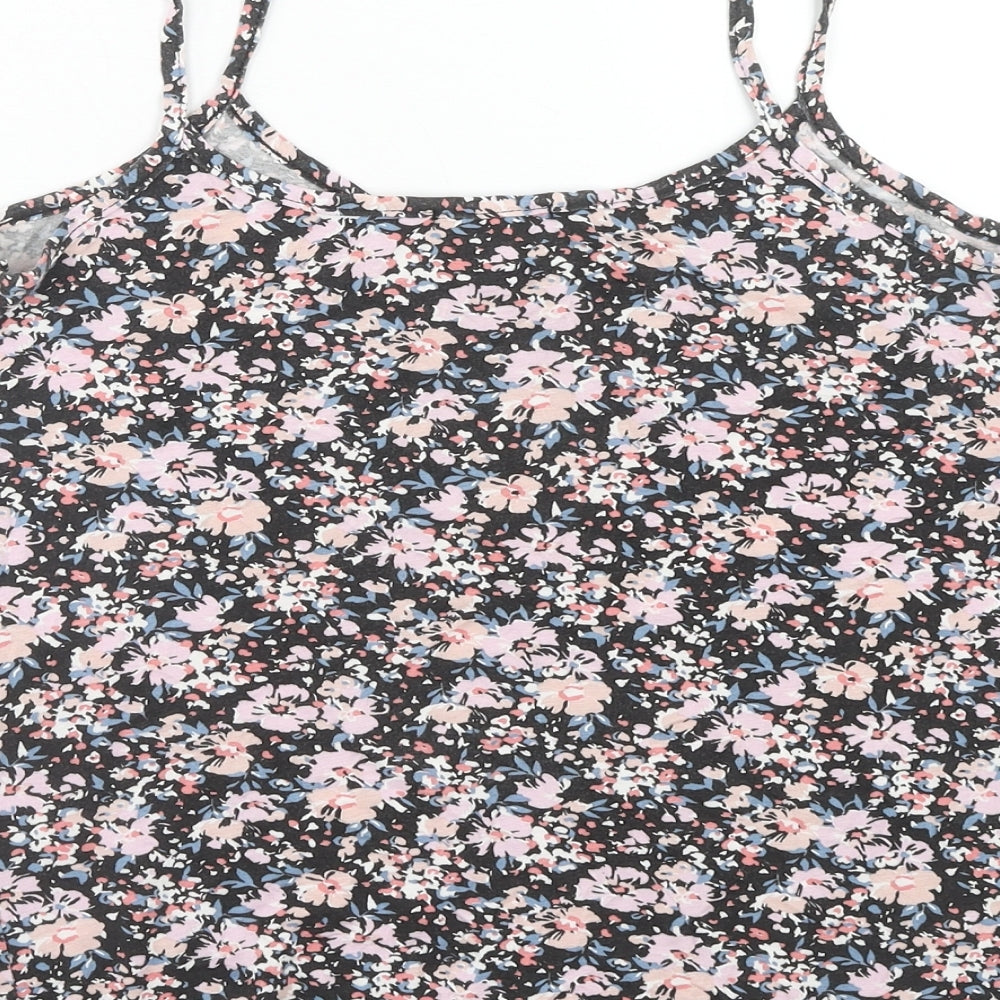 Papaya Womens Multicoloured Floral Viscose Basic Tank Size 8 Round Neck