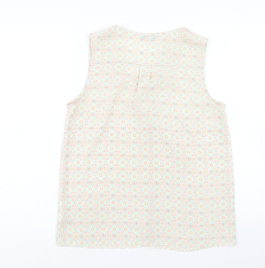 Womens UK Size 12 NEXT Multicoloured Basic Blouse
