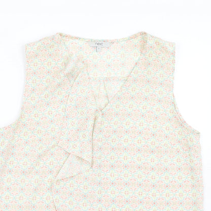 Womens UK Size 12 NEXT Multicoloured Basic Blouse