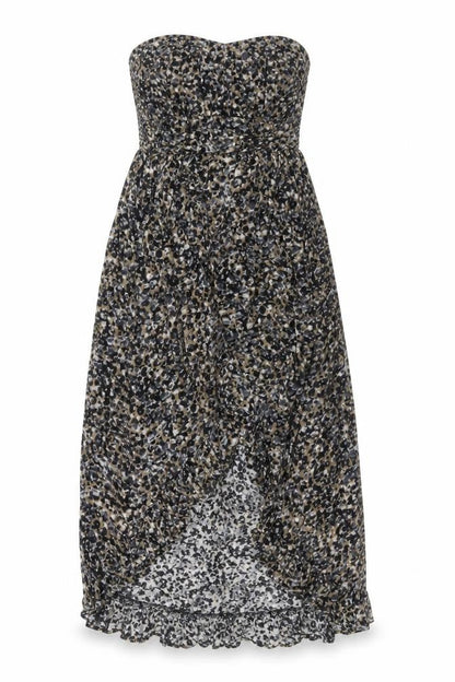 Mimi Chica Womens Multicoloured Animal Print Viscose A-Line Size M Off the Shoulder Pullover