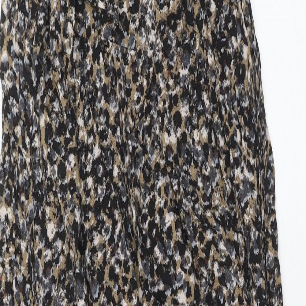 Mimi Chica Womens Multicoloured Animal Print Viscose A-Line Size M Off the Shoulder Pullover