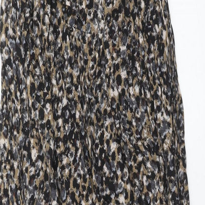 Mimi Chica Womens Multicoloured Animal Print Viscose A-Line Size M Off the Shoulder Pullover
