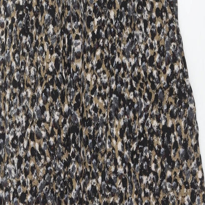 Mimi Chica Womens Multicoloured Animal Print Viscose A-Line Size M Off the Shoulder Pullover