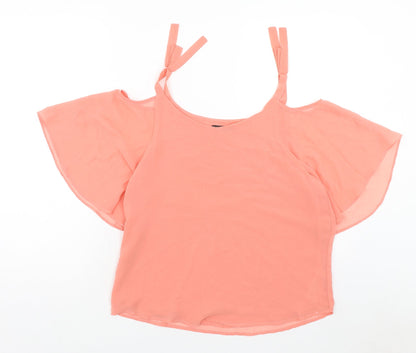 Womens UK Size 10 Quiz Pink Basic Blouse