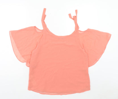 Womens UK Size 10 Quiz Pink Basic Blouse