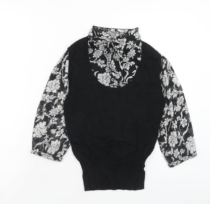 Womens UK Size 12 Marks and Spencer Black Basic Blouse
