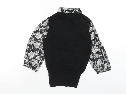 Womens UK Size 12 Marks and Spencer Black Basic Blouse