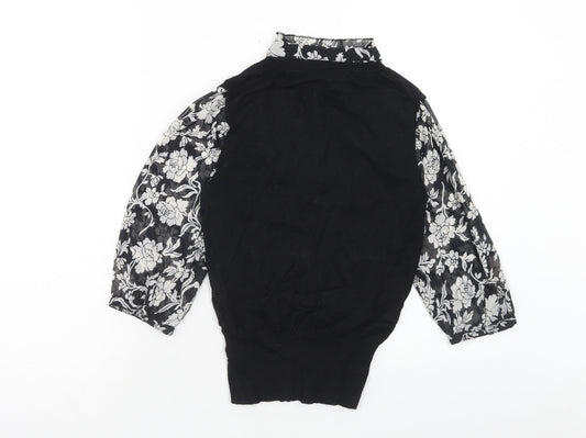 Womens UK Size 12 Marks and Spencer Black Basic Blouse