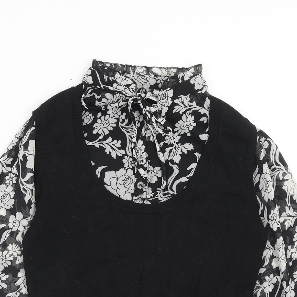 Womens UK Size 12 Marks and Spencer Black Basic Blouse