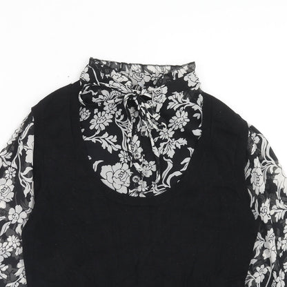 Womens UK Size 12 Marks and Spencer Black Basic Blouse