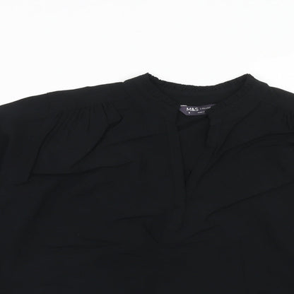 Womens UK Size 8 Marks and Spencer Black Basic Blouse