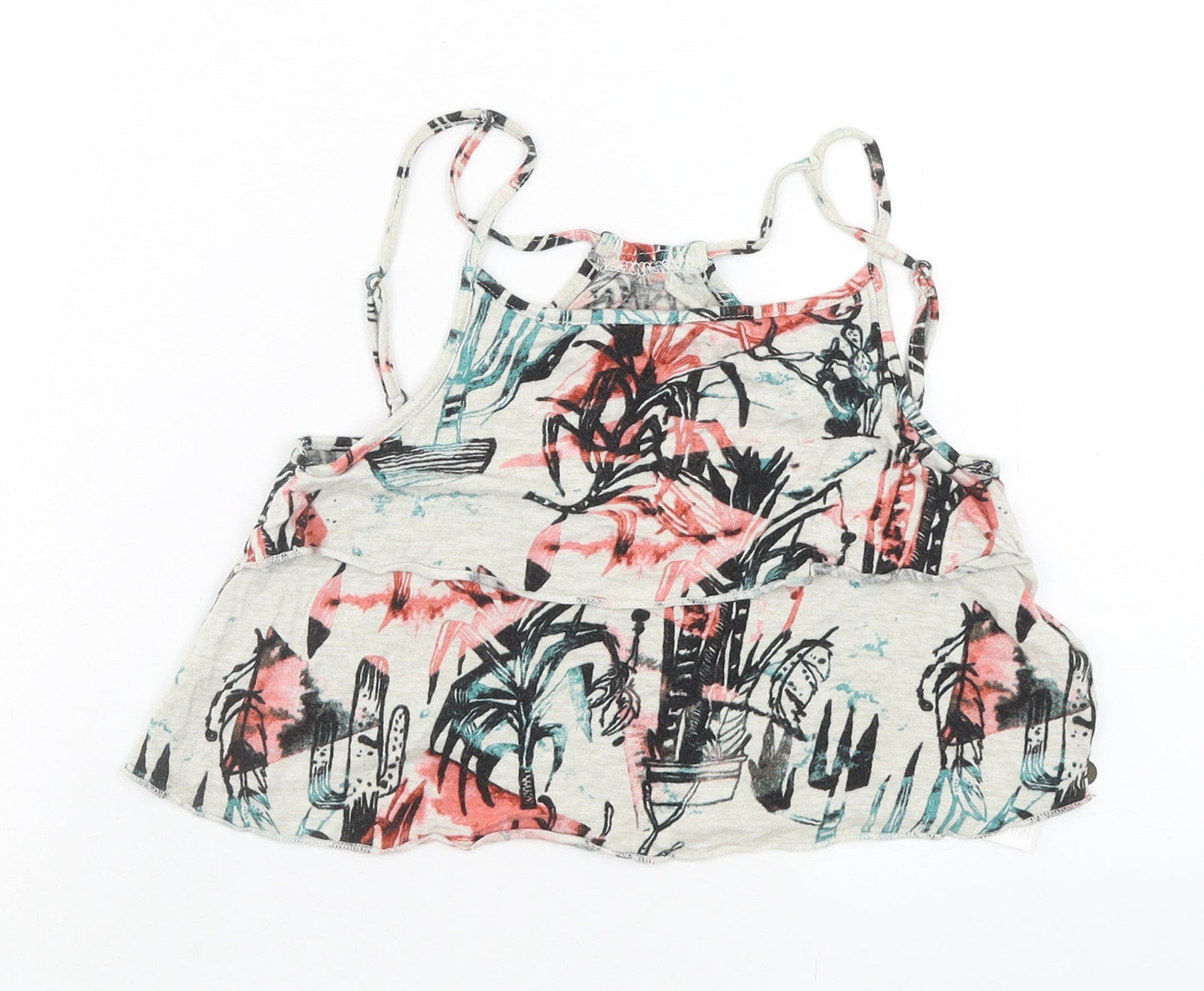 Gracia Girls Multicoloured Geometric Viscose Camisole T-Shirt Size 6 Years Scoop Neck Pullover