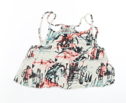Gracia Girls Multicoloured Geometric Viscose Camisole T-Shirt Size 6 Years Scoop Neck Pullover