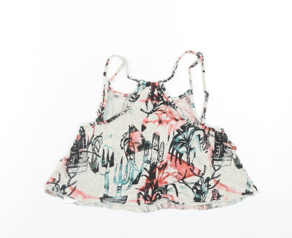 Gracia Girls Multicoloured Geometric Viscose Camisole T-Shirt Size 6 Years Scoop Neck Pullover