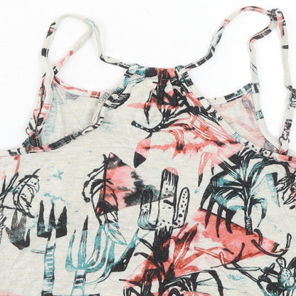 Gracia Girls Multicoloured Geometric Viscose Camisole T-Shirt Size 6 Years Scoop Neck Pullover