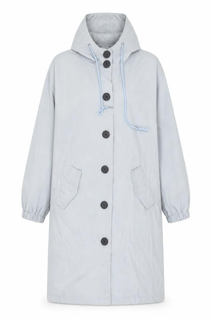 Paris Design Womens Blue Overcoat Coat Size M Button