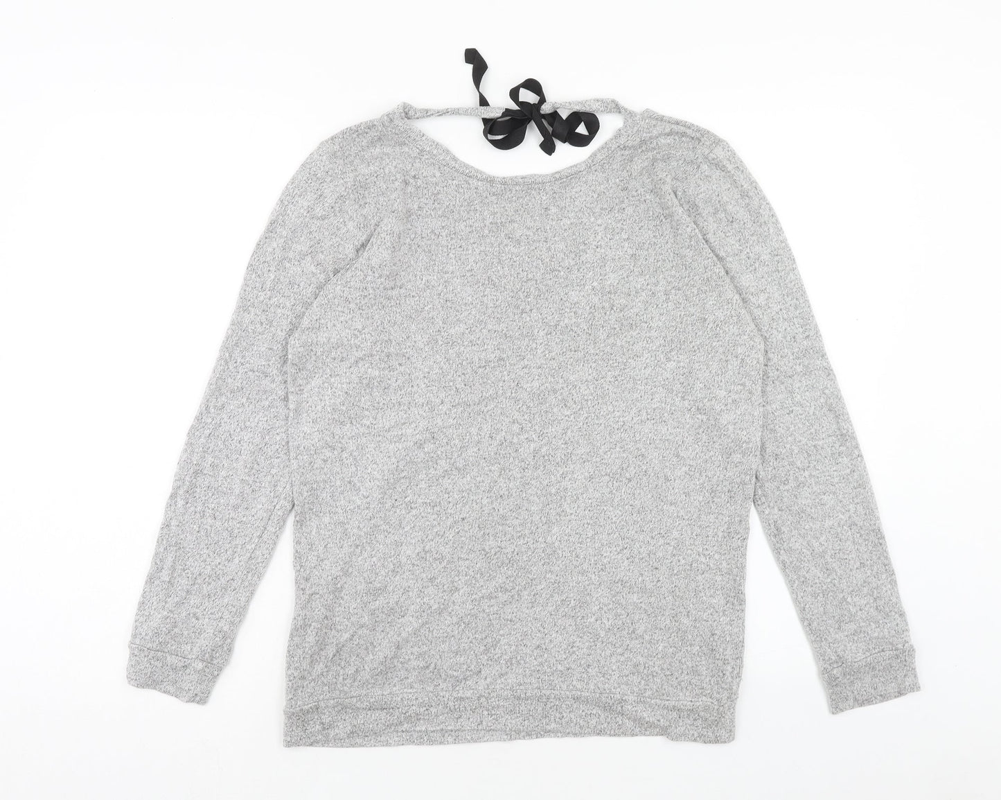 Womens UK Size 12 River Island Grey Basic T-Shirt