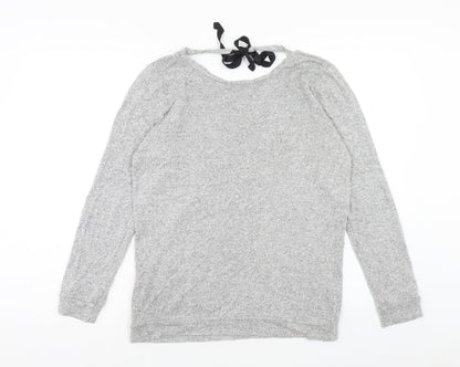 Womens UK Size 12 River Island Grey Basic T-Shirt