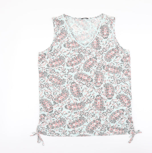 Womens UK Size 16 M&Co Multicoloured Basic Tank