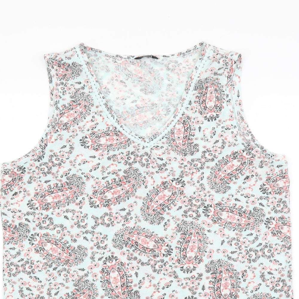 Womens UK Size 16 M&Co Multicoloured Basic Tank