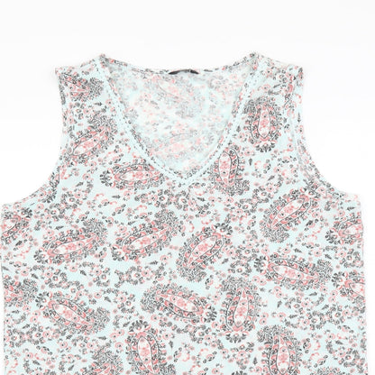 Womens UK Size 16 M&Co Multicoloured Basic Tank