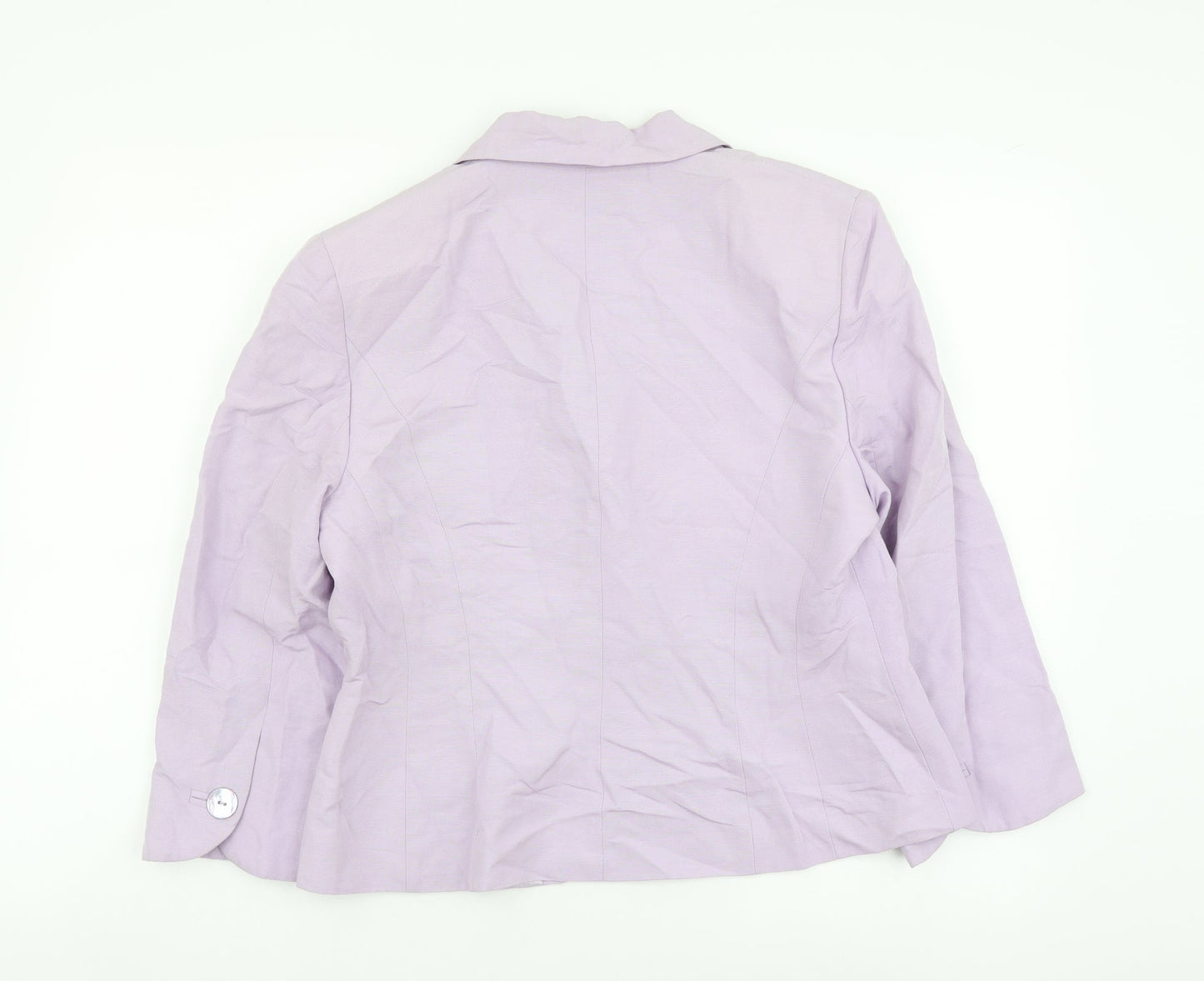 Monsoon Womens Purple Viscose Jacket Suit Jacket Size 14