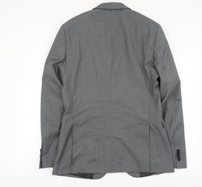Mens UK Size M Topman Regular Grey Suit Jacket