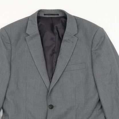 Mens UK Size M Topman Regular Grey Suit Jacket