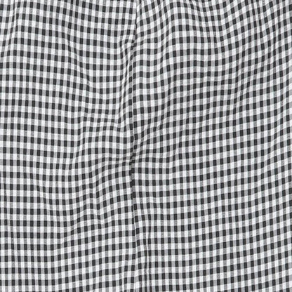 Mango Womens Black Check Polyester Straight & Pencil Skirt Size XS Zip