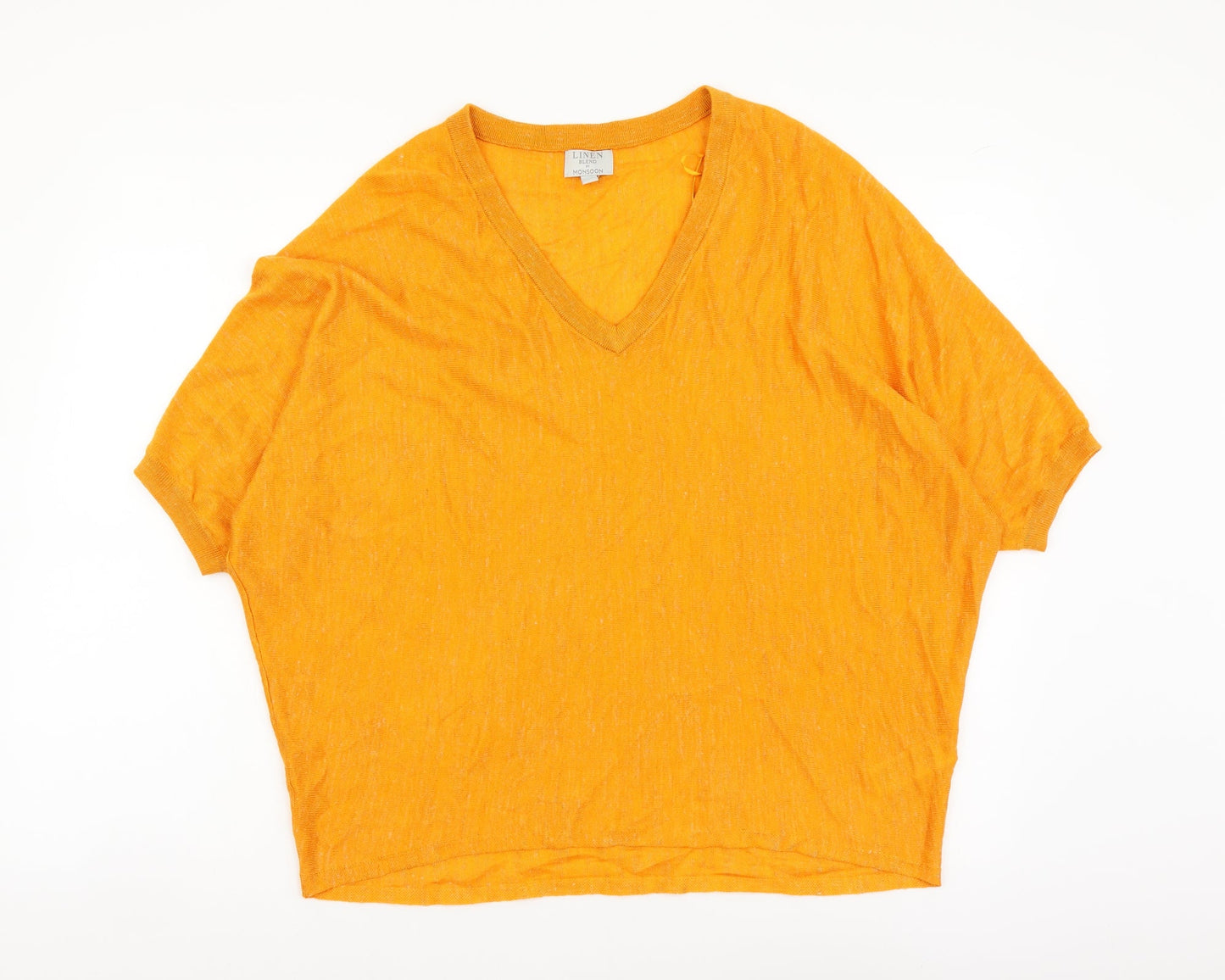 Womens UK Size M Monsoon Orange Basic T-Shirt