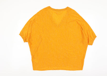 Womens UK Size M Monsoon Orange Basic T-Shirt