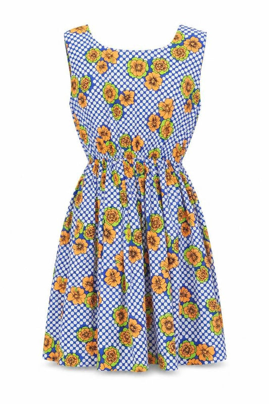 Shikka Womens Multicoloured Floral Polyester Fit & Flare Size M Boat Neck Zip