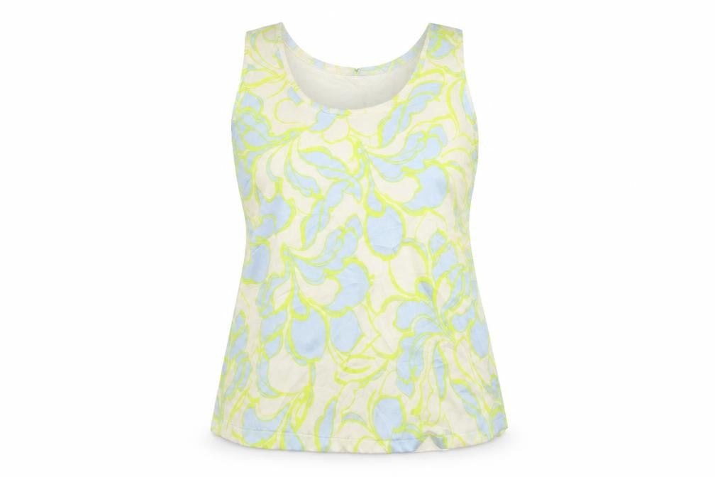 Marks and Spencer Womens Blue Polyester Basic Tank Size 14 Scoop Neck