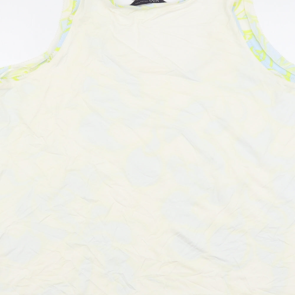 Marks and Spencer Womens Blue Polyester Basic Tank Size 14 Scoop Neck