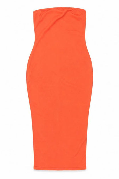 Boohoo Womens Orange Polyester Bodycon Size 10 Off the Shoulder Pullover