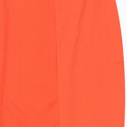 Boohoo Womens Orange Polyester Bodycon Size 10 Off the Shoulder Pullover